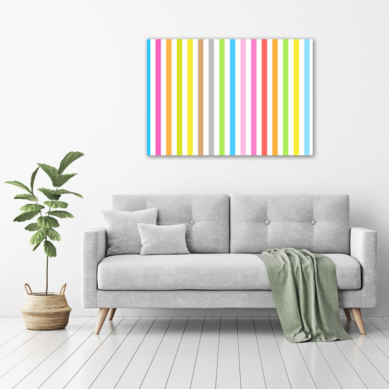 Colored Stripes - Unframed Art Prints on Glass