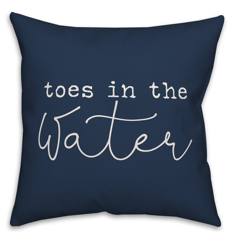 Outdoor Throw Pillow, Navy, 18" x 18"