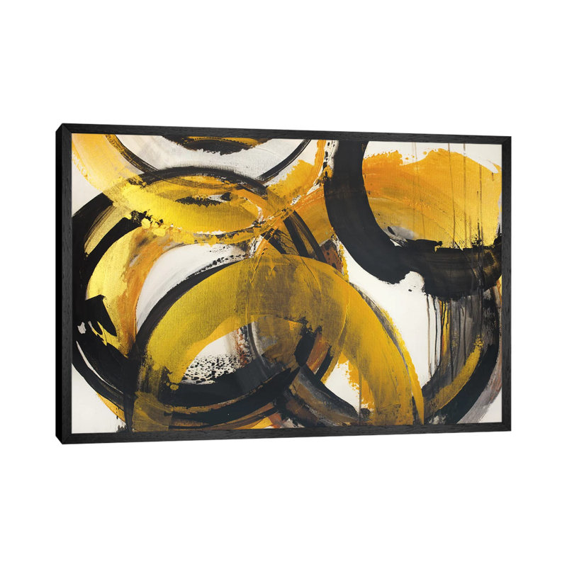 Emblem Of Eternity by Jude Remedios - Painting on Canvas, 45.72cm H x 66.04cm W x 3.81cm D, Black Framed