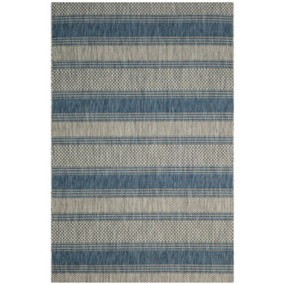 Johana Looped Grey/Navy Indoor/Outdoor Rug