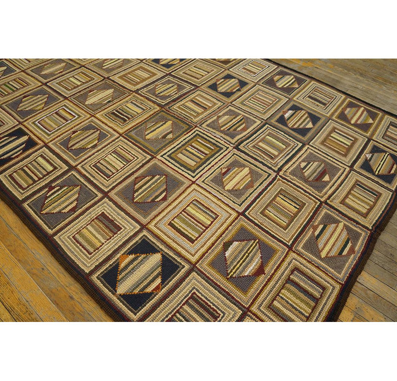 Mid 20th Century American Hooked Rug ( 6' x 8'7" - 183 x 262 )