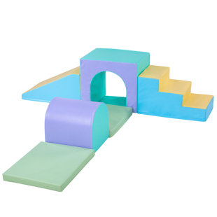 New Bounce Toddler Climbing Toys - Pastel Soft Play Set For Kids - 6 Piece Set