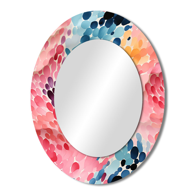 Tito - Miroir mural ovale moderne, H 43 po x l 33 po