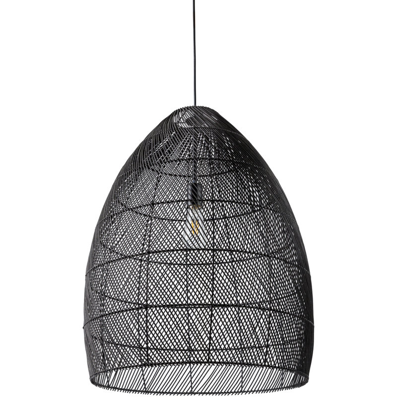 Fredonyer 1 - Light Black Pendant, 20" H x 20" W x 20" D, Black