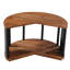 Table basse Endika 30 pouces, fabriquée à la main en bois d'acacia brun naturel, 3 pièces