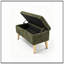 Banc rembourré avec rangement rabattable et pieds robustes-131456947