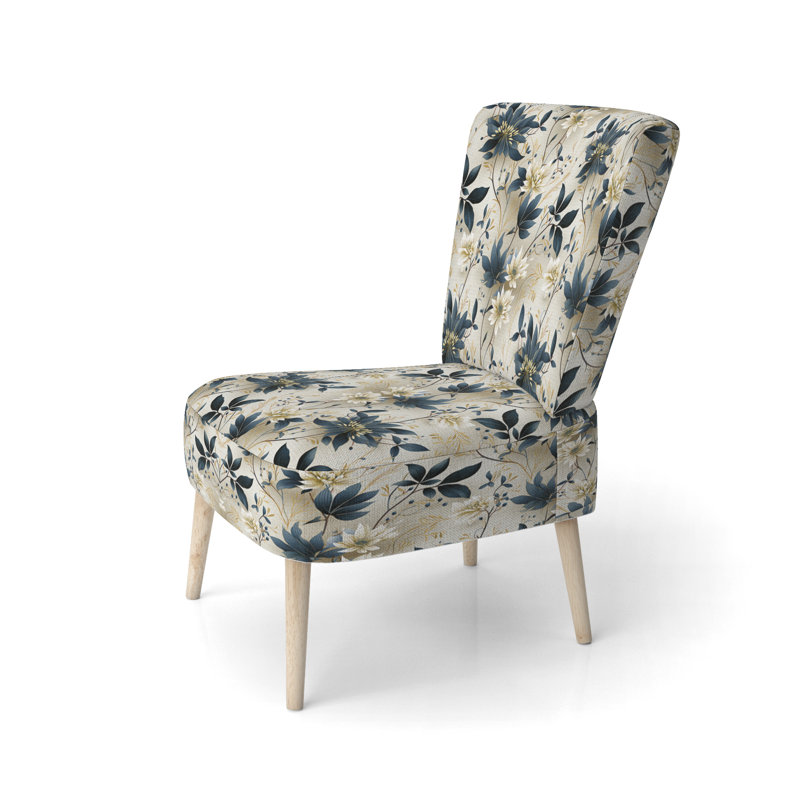 Chaise d'appoint rembourrée Farmhouse, Atteindre le calme des jardins floraux I