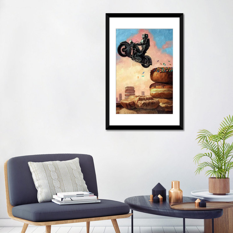 L’avenant foncé est de nouveau par impression sur toile Eric Joyner, H 32 po x l 24 po x P 1 po, Papier avec cadre noir