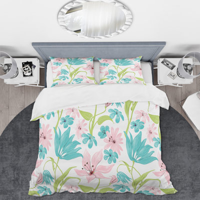 Polyester No Floral Duvet Cover