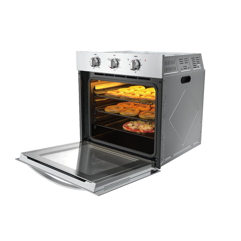 Basic 24 In. Electric Single Wall Oven 2.5 Cu. Ft. Capacity, built-in Oven with 2 Racks In Stainless Steel