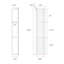 Niche de douche encastrée 36 po x 9 po - Acier inoxydable de calibre 18 - Insert mural rectangulaire pour le rangement de la salle de bain - Finition blanc crème