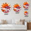 Impression d'arbres colorés I - Horloge murale traditionnelle-60329291