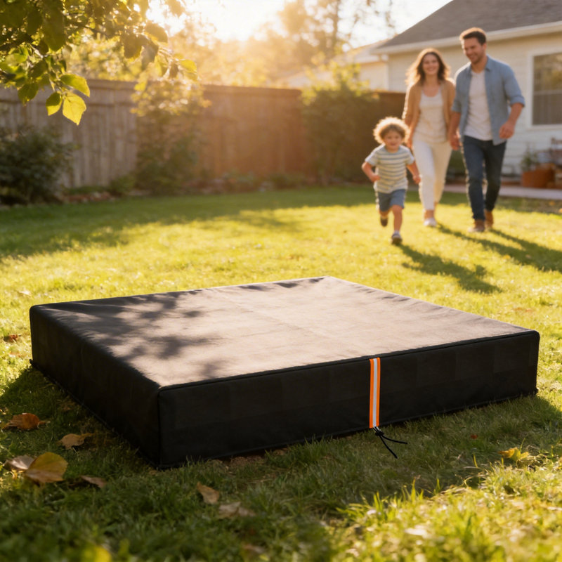 AIYAPLAY Sandbox Cover Square Sandpit Cover Waterproof, 20cm H x 150cm W x 150cm D