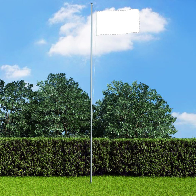 244.1" Aluminum Outdoor Flagpole Kit with Ground Sleeve