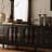 French style black TV stand
