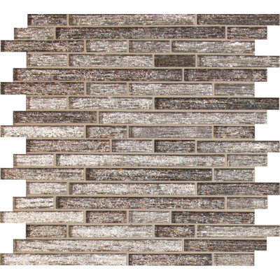 Luxe Interlocking Random Sized Glass Mosaic Tile