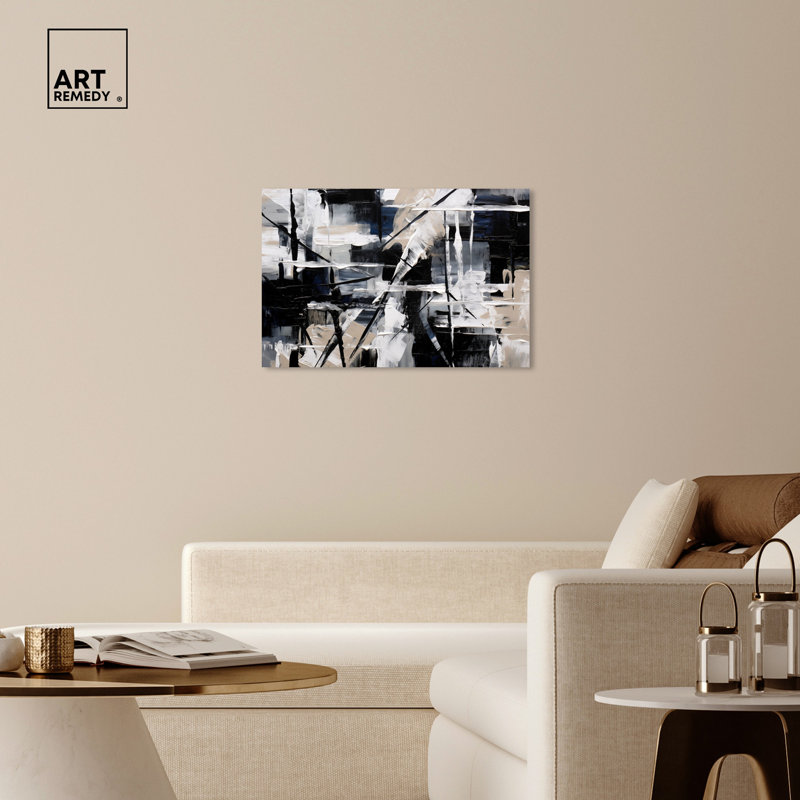 Art mural moderne abstrait sur toile Balada par Art Remedy, Toile tendue, H 24 po x l 36 po