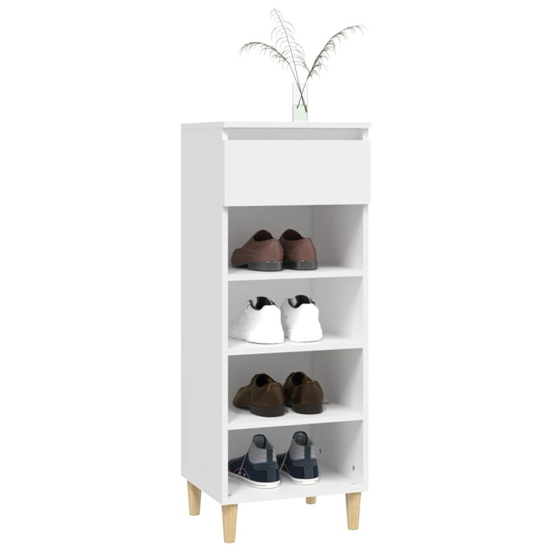  Armoire à chaussures en bois d'ingénierie, Blanc