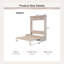 Lit escamotable Unavere Queen Size avec canapé et éclairage DEL, design pliable gain de place pour chambre multifonctionnelle