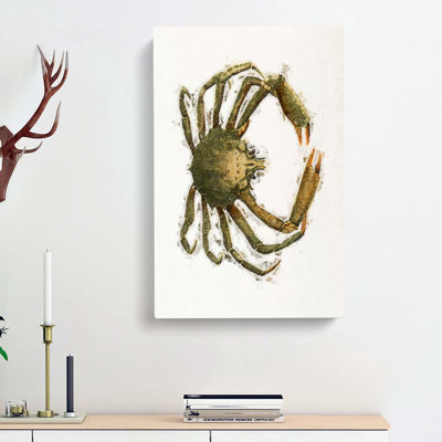 Spider Crab by J.E. De Kay - Wrapped Canvas Painting Print