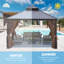 12 pi. L 12 pi. D Pavillon de jardin en aluminium