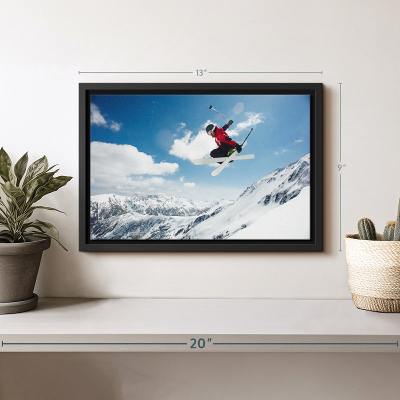 Skier In The Air Canvas Print, 9" H x 13" W