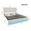 PU Leather Upholstered Bed Ottoman Bed With LED Lighting, Hydraulic Storage 4Ft6 Double Bed Frame With Adjustable Channel Tufted Headboard-2060905803-2060905802