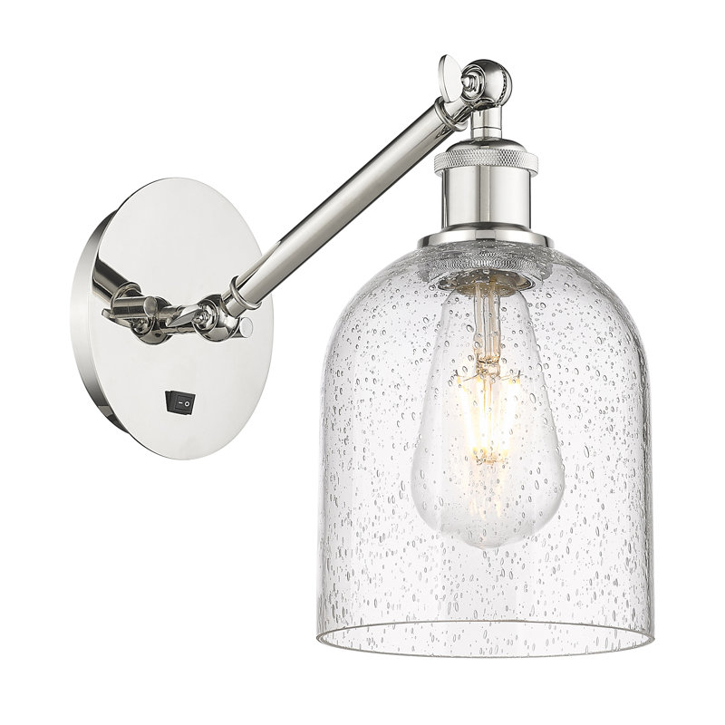 Odaniel Steel Armed Sconce, Seedy, Polished Nickel
