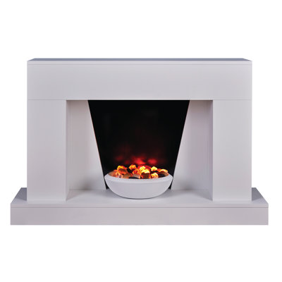 Kimberley Suncrest 130cm W White Electric Fireplace