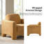 Gabriel Modern 91CM Wide Curved Chenille Armchair-353845862