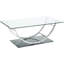, Verre, Rectangulaire, En U, Table basse, Disposition incurvée, Confort, Style, Cadre en verre de style contemporain, Conception lisse, Esthétique, Utilisation de l'espace de travail, Espaces modernes