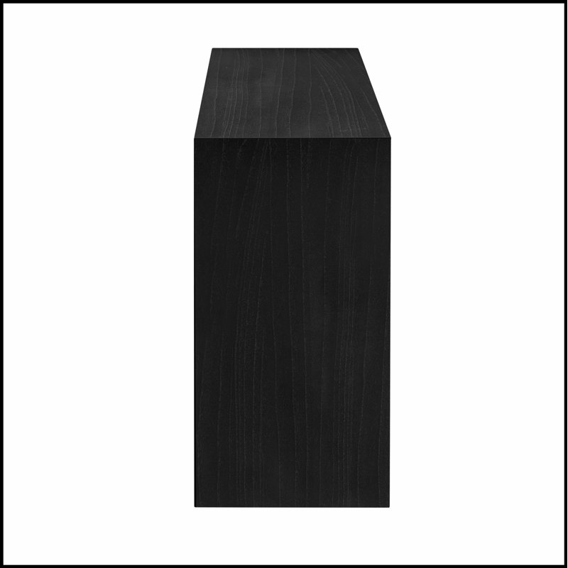 Modern Style Console Table with Paulownia Wood Veneer, Spacious and Durable for Any Decor, Black