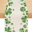 Chemin de table Green Shamrock Lucky, décor de printemps pour la cuisine et la salle à manger
