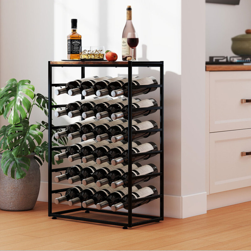 Multi-tiered Wine Bottle Rack Brown