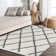 Cantera Shag Plush Tassel Moroccan Geometric Trellis Cream/Gray Rug