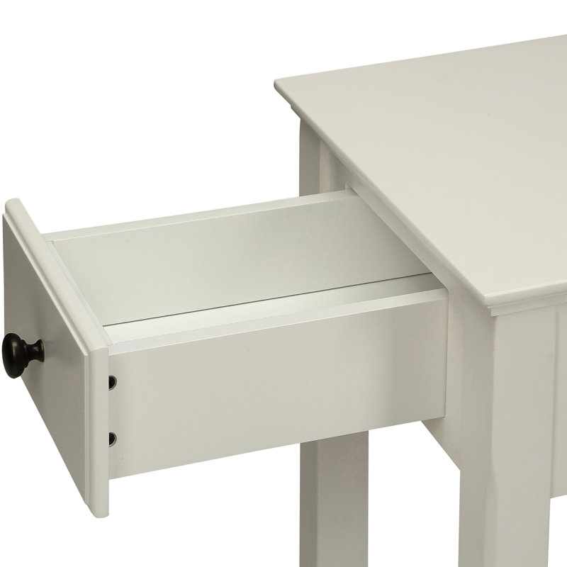 Table d'appoint transitionnelle blanche avec tiroir - Rehaussez votre décoration intérieure, Blanc