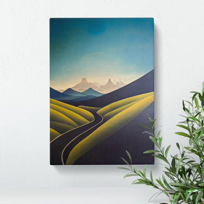 Mountain Valley Landscape No.2 - Wrapped Canvas