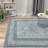 ALFA RICH Janavi Light Blue Washable Woven Cotton Area Rugs for Living Room Bedroom Kitchen Dining Rug-906841055