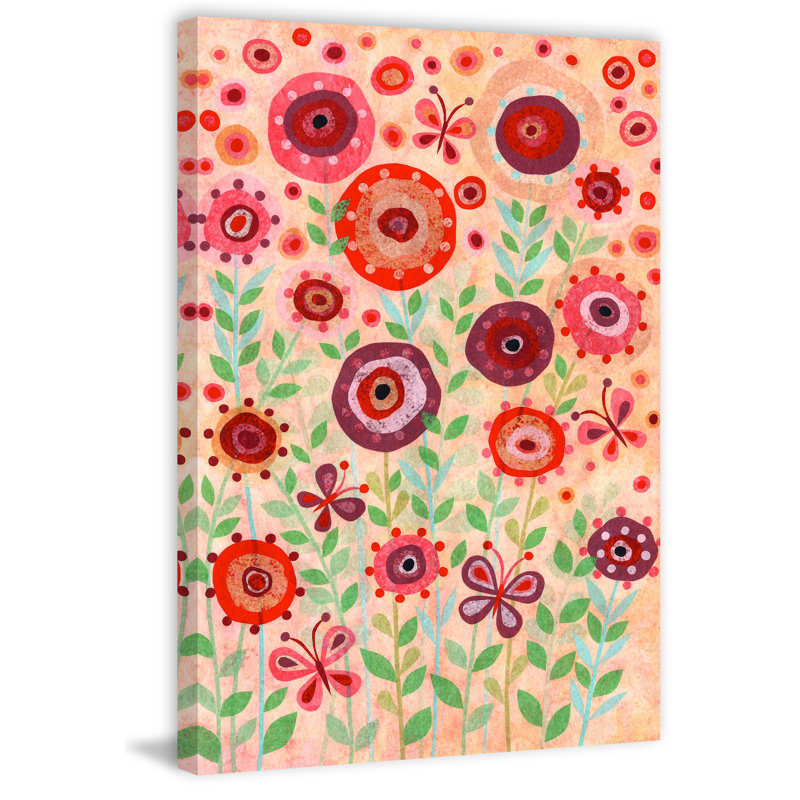 Daubert Flower Flight - Painting on Canvas, 152cm H x 101cm W