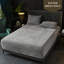 Drap-housse en velours ivoire, lot de 1, draps de luxe en flanelle avec poches extra profondes et douillettes de 18 po-112870758