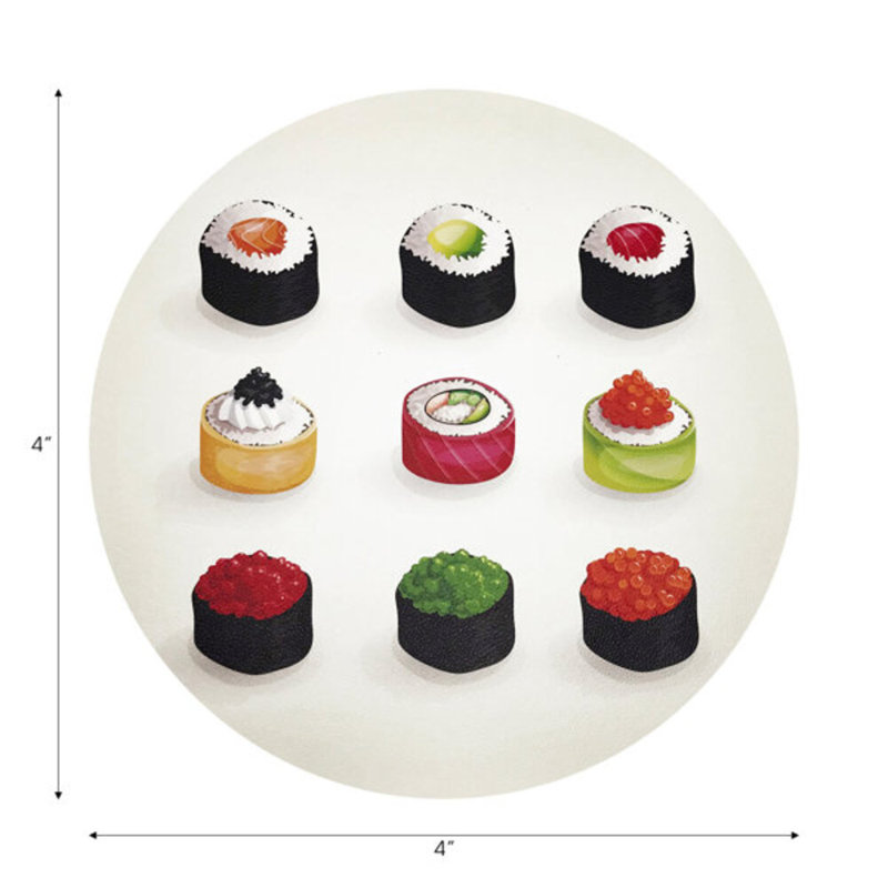 Sous-verres ronds en cuir végétalien
