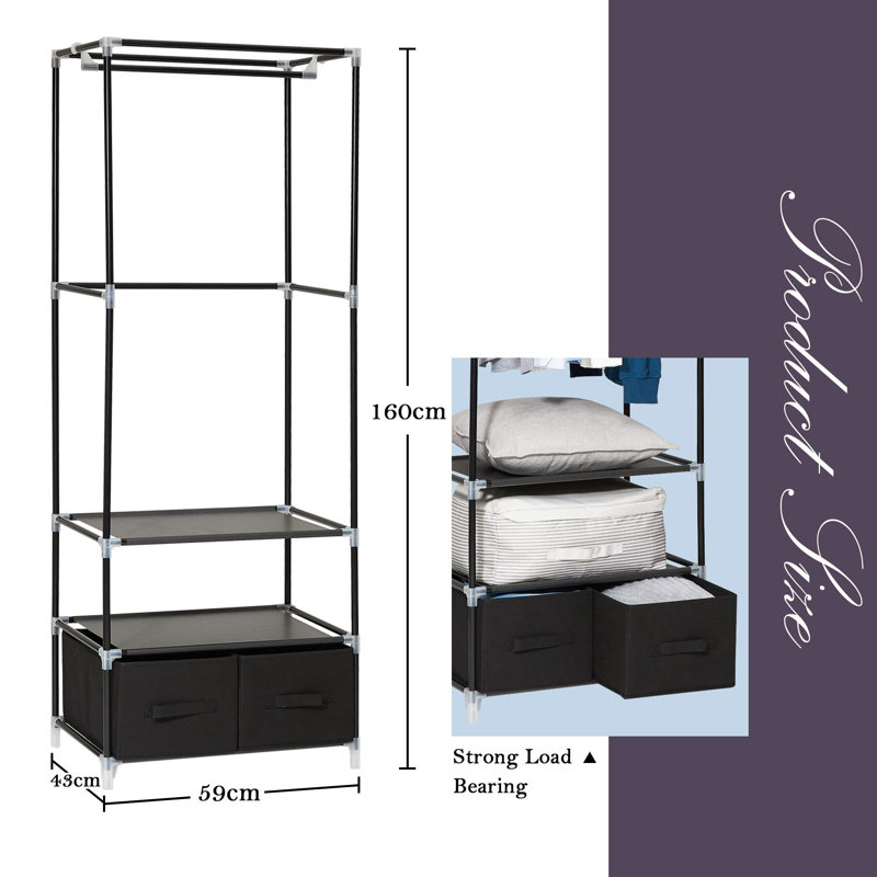 URBNLIVING Metal Wardrobe