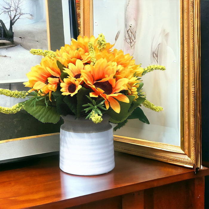 Rosalind Wheeler Silk Arrangement in Vase & Reviews | Wayfair