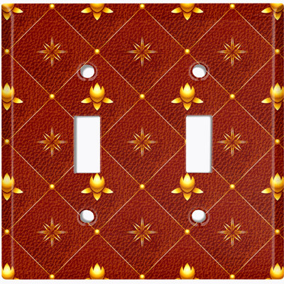 Plaque murale à 2 interrupteurs à bascule Elegant Damask Trinket