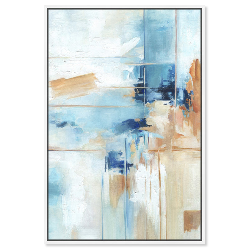 House of Lines I, H 37 po x l 25 po, Cadre blanc