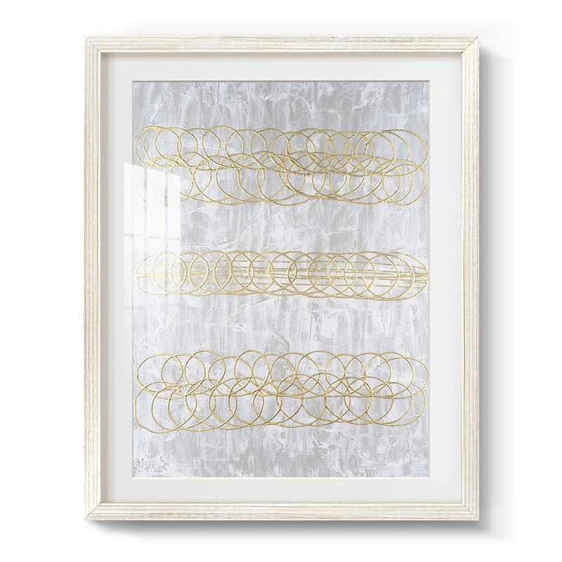 Frosted Helix I - impression encadrée, H 28,5 po x l 20,5 po, Blanc