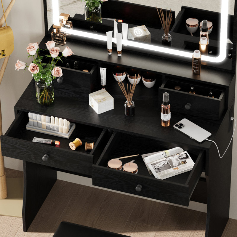 Meuble-lavabo Baelyn, Noir