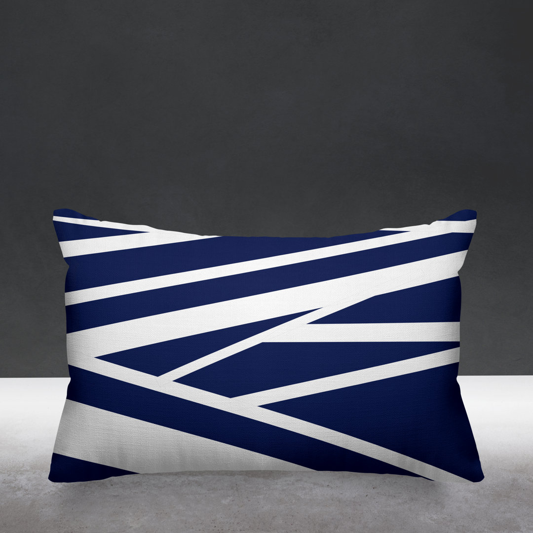 Winslow Geometric Triangles Indoor/Outdoor Throw Pillow ULLI HOME 