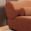 Canapé modulaire rembourré rouille orange, coussins inclinés et cylindriques à 70 °, chenille modulaire moderne pour les grands espaces, canapé de salon spacieux, bureau à domicile confortable avec, coussins en orange, pièce,