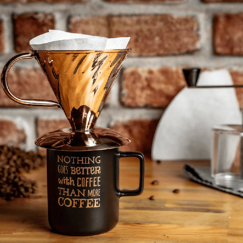 Égouttoir à café en cuivre fait à la main - Outil de brassage artisanal
